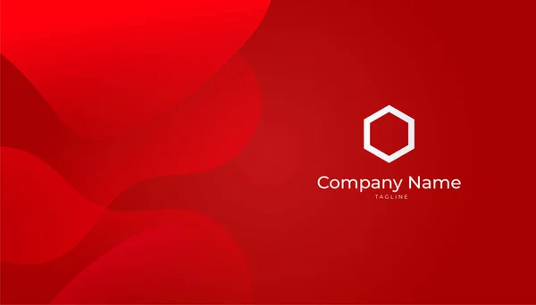 Modern Professional Red Business Card Design Template — Vettoriale Stock