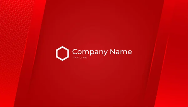 Modern Professional Red Business Card Design Template — Wektor stockowy