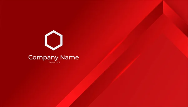 Modern Professional Red Business Card Design Template — 图库矢量图片