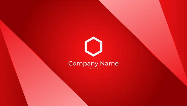 Modern Professional Red Business Card Design Template - Stok Vektor