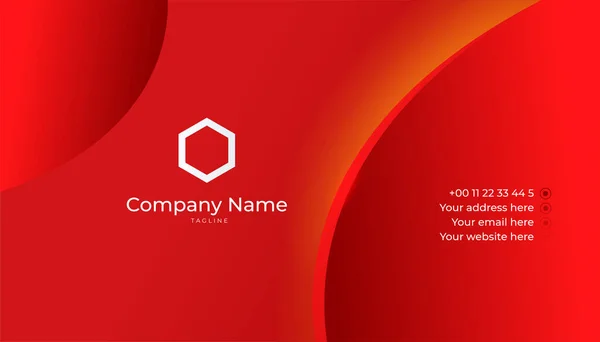 Modern Professional Red Business Card Design Template —  Vetores de Stock