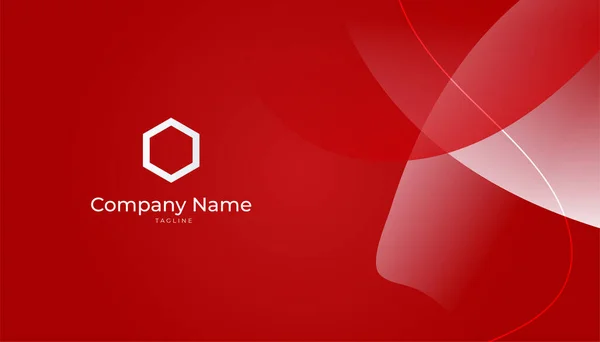 Modern Professional Red Business Card Design Template — Wektor stockowy