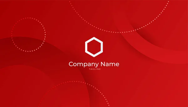 Modern Professional Red Business Card Design Template — 스톡 벡터