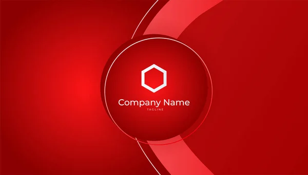 Modern Professional Red Business Card Design Template — Vetor de Stock