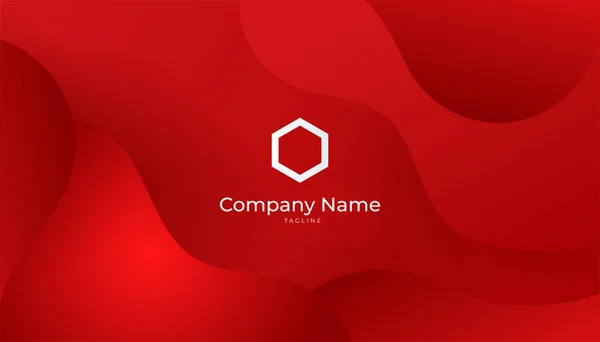 Modern Professional Red Business Card Design Template — Vetor de Stock
