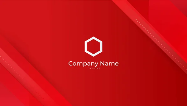 Modern Professional Red Business Card Design Template - Stok Vektor