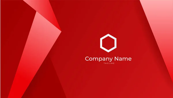 Modern Professional Red Business Card Design Template — 图库矢量图片