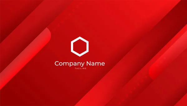 Modern Professional Red Business Card Design Template — 스톡 벡터