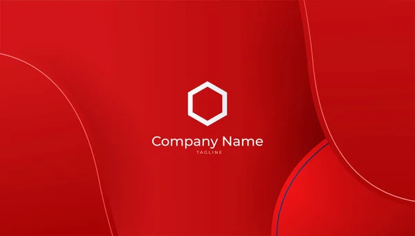 Modern Professional Red Business Card Design Template — Stockový vektor