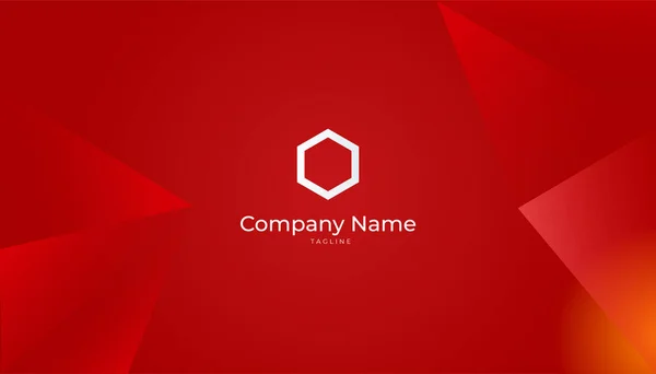 Modern Professional Red Business Card Design Template — Image vectorielle