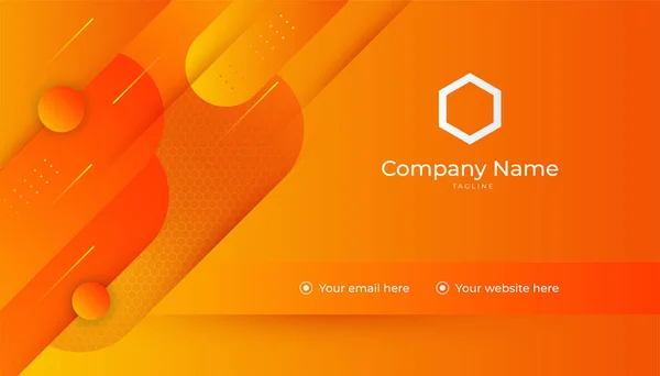 Modern Professional Orange Business Card Design Template — Vector de stock