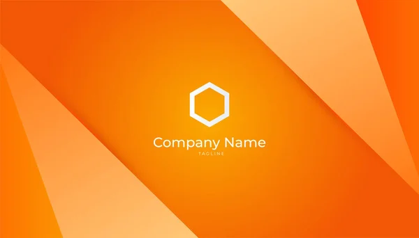 Modern Professional Orange Business Card Design Template — Stockvektor