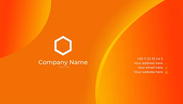 Modern Professional Orange Business Card Design Template — Stockvektor