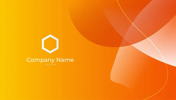 Modern Professional Orange Business Card Design Template — 스톡 벡터