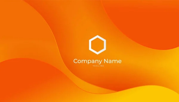 Modern Professional Orange Business Card Design Template — Stockový vektor