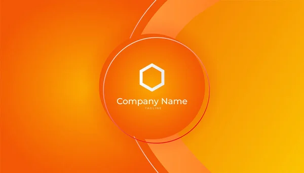 Modern Professional Orange Business Card Design Template — Stock vektor
