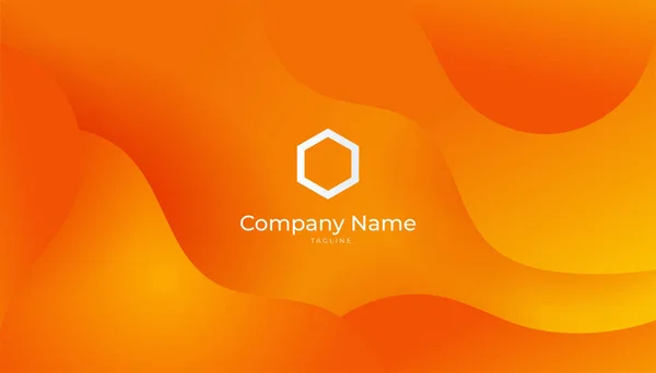 Modern Professional Orange Business Card Design Template — Stock Vector