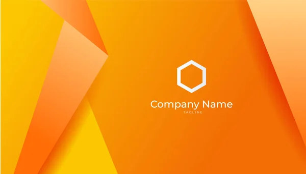 Modern Professional Orange Business Card Design Template — Stock Vector