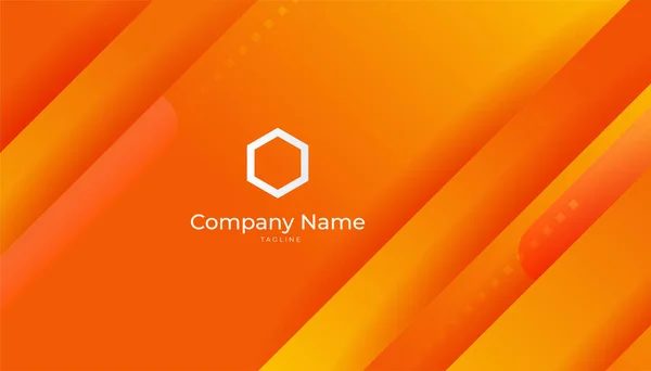 Modern Professional Orange Business Card Design Template — Archivo Imágenes Vectoriales