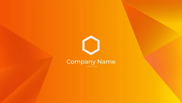 Modern Professional Orange Business Card Design Template — Archivo Imágenes Vectoriales