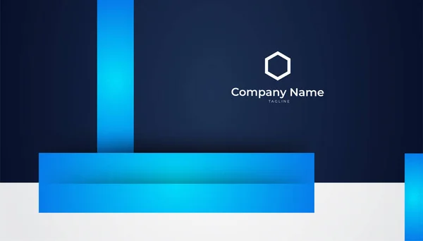 Μοντέρνο Δημιουργικό Και Καθαρό Μπλε Πρότυπο Σχεδιασμού Επαγγελματικών Καρτών Πολυτελές — Διανυσματικό Αρχείο