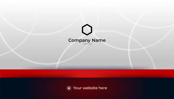 Modern Clean Style Red Black White Business Card Design Template —  Vetores de Stock