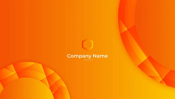 Modern Clean Style Orange Business Card Design Template — Stockvector