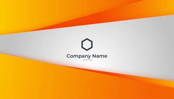 Modern Clean Style Orange White Business Card Design Template — 스톡 벡터