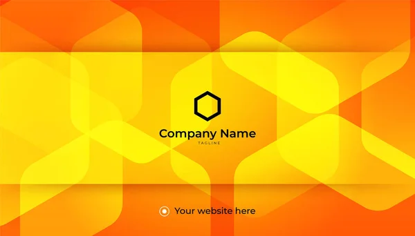 Modern Overlap Style Orange Business Card Design Template —  Vetores de Stock