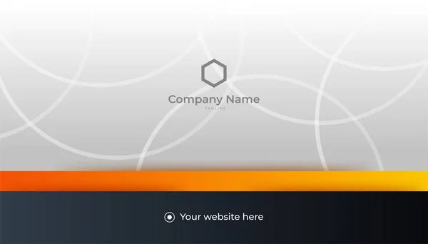 Modern Clean Style Orange Black White Business Card Design Template —  Vetores de Stock