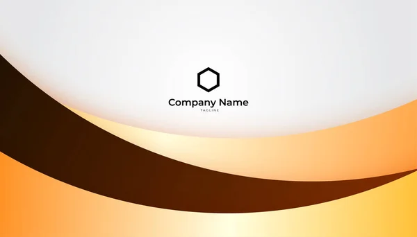 Modern Clean Style Orange Black White Business Card Design Template —  Vetores de Stock