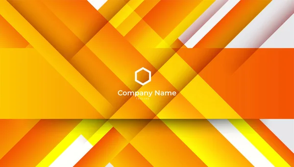 Modern Overlap Style Orange Business Card Design Template — Stock vektor