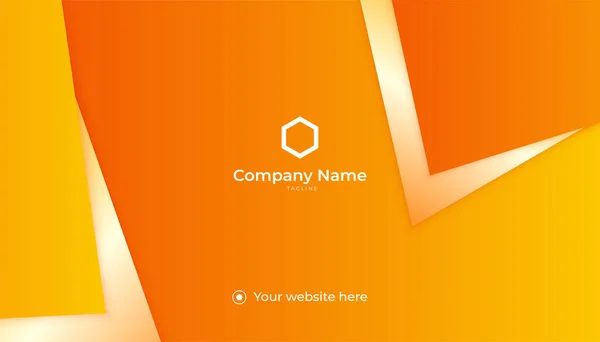 Modern Clean Style Orange White Business Card Design Template — 图库矢量图片