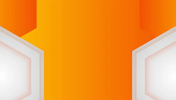 Современный Чистый Стиль Оранжевый Белый Дизайн Фона Презентации — стоковый вектор