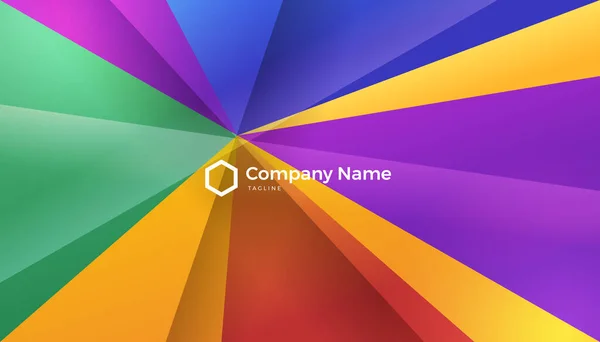 Colorful Business Card Background Background Presentation Design Banner Brochure Business — Vetor de Stock