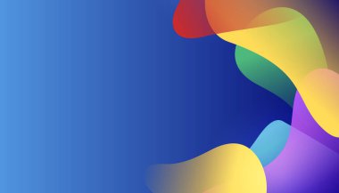 Fun blue colorful geometric presentation design background