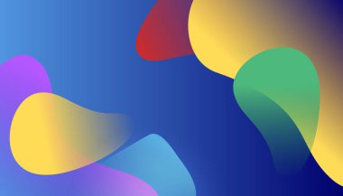 Fun blue colorful geometric presentation design background