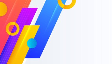 Modern colorful abstract curve lines geometric background for presentation design, banner, brochure, and business card