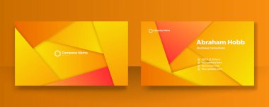 Modern creative orange yellow business card design template background