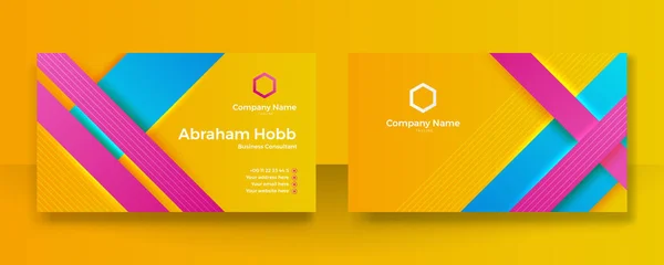 Modern Colorful Business Card Design Template Background Corporate Style — ストックベクタ