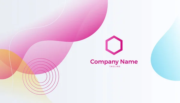 Business Card Design Colorful Elegant Abstract Pattern Modern Concept Colorful — Vetor de Stock