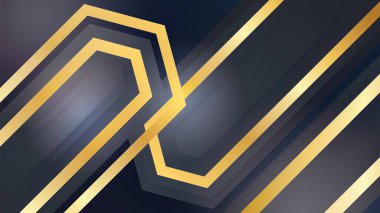 Soyut siyah ve altın rengi lüks çizgiler arka plan