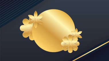 Soyut altın ışık çemberi çizgileri siyah arkaplan üzerindeki etkisi