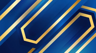 Soyut Lüks Mavi ve Altın Arkaplan