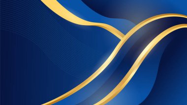 Soyut Lüks Mavi ve Altın Arkaplan