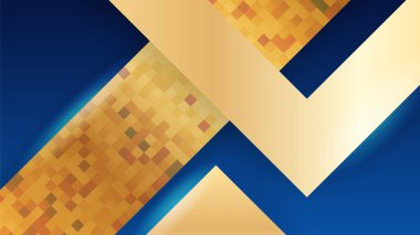 Soyut Lüks Mavi ve Altın Arkaplan