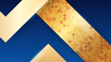 Soyut Lüks Mavi ve Altın Arkaplan