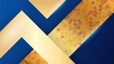 Soyut Lüks Mavi ve Altın Arkaplan