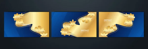 Абстрактний Розкішний Синій Золотий Фон — стоковий вектор
