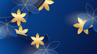 Soyut Lüks Mavi ve Altın Arkaplan